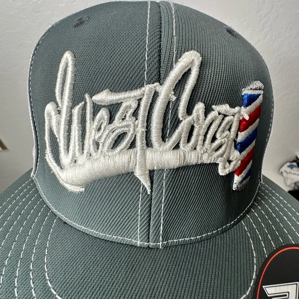 Pacific Headwear West Coast Cap Hat Size L-XL 7 3/8 - 8 Barber Hair Cuts Flexfit